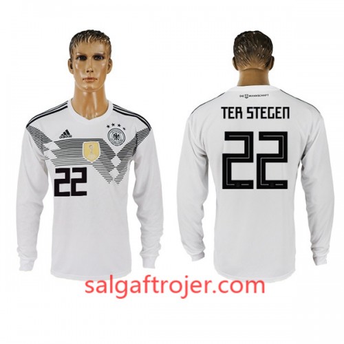 Tyskland Fodboldtrøjer Ter Stegen 22 Hjemmebanesæt VM 2018 Langærmet Tyskland Fodboldtrøjer Ter Stegen 22 Hjemmebanesæt VM 2018 Langærmet